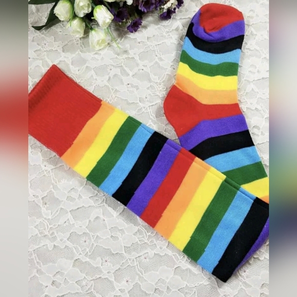 Rainbow Over-the-Knee Socks W - Picture 2 of 3